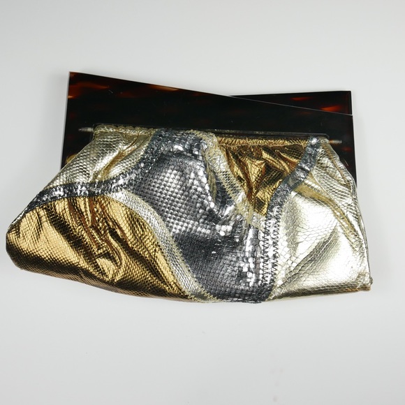 Vintage Snakeskin Clutch by Trotting - Picture 2 of 7